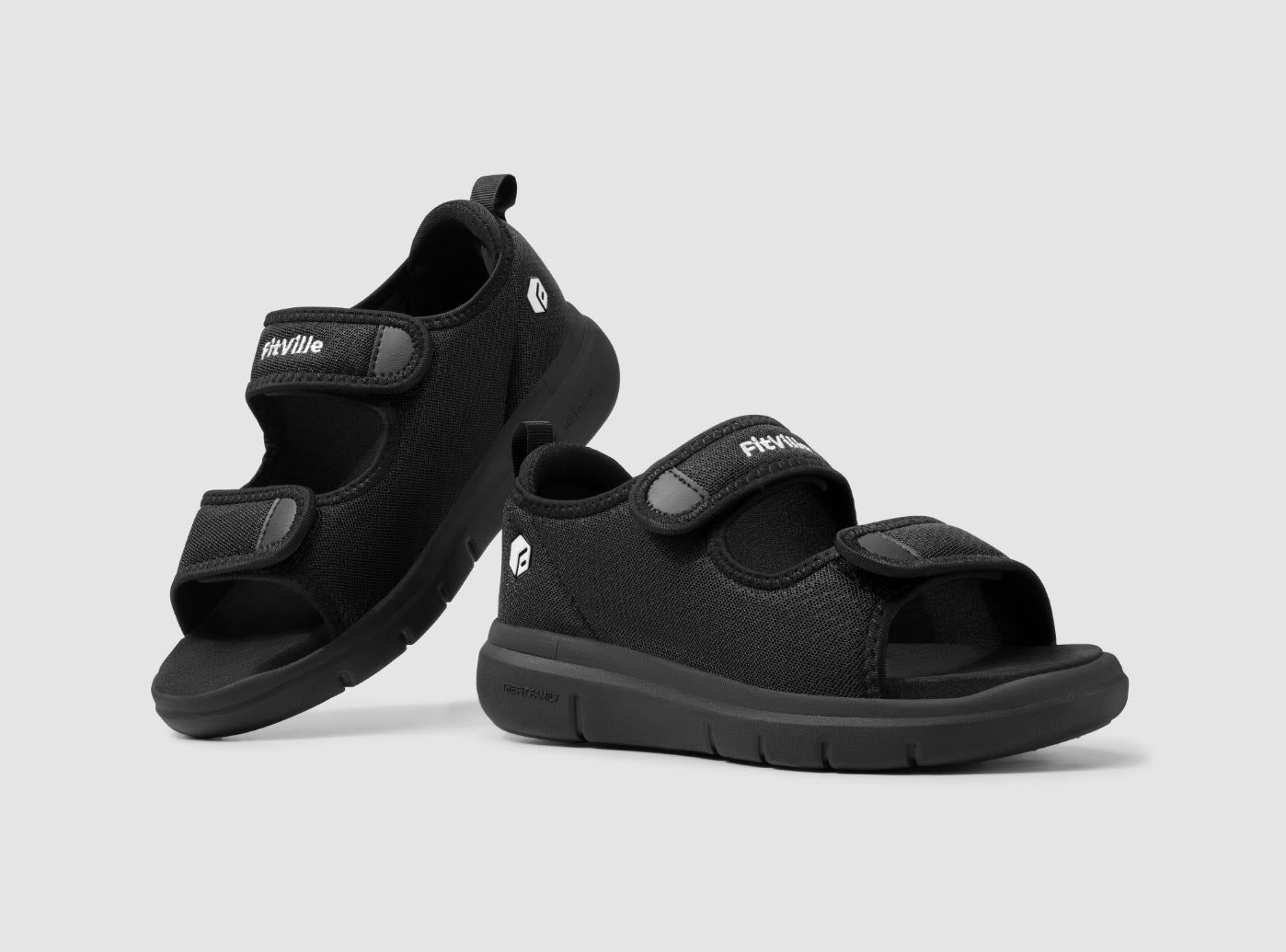 FitVille Men's EasyTop Recovery Sandals by FitVille