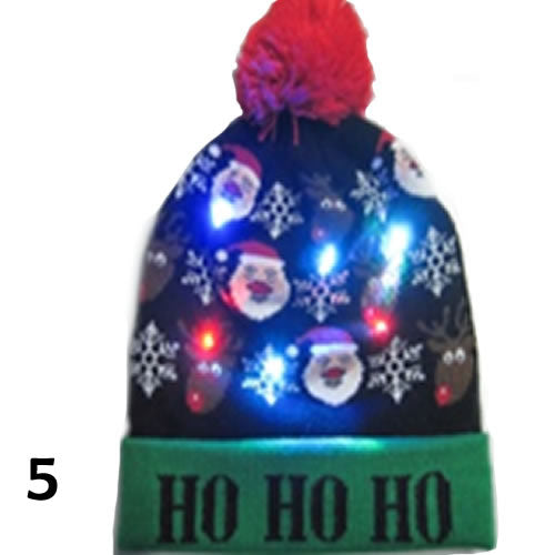 Pom Pom Party Holiday Hats With LED Lights by VistaShops