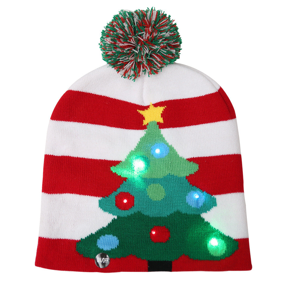Pom Pom Party Holiday Hats With LED Lights by VistaShops