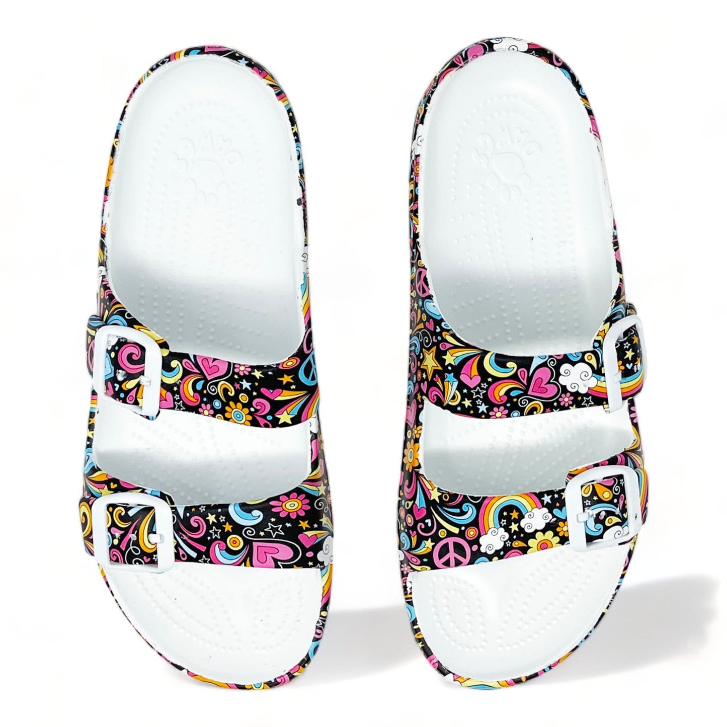Women's PAW Print Adjustable 2-Strap Sandals - Feelin' Groovy by DAWGS USA