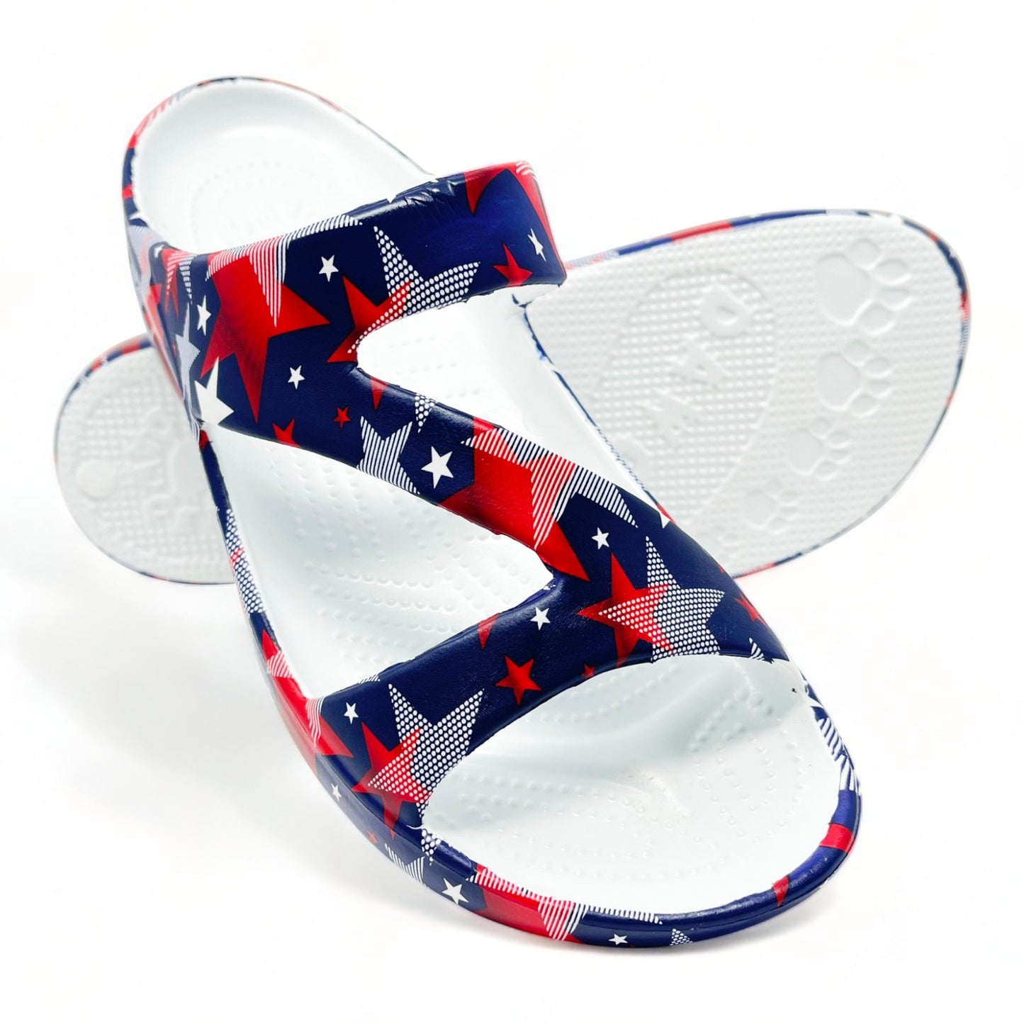 Women's PAW Print Z Sandals - Stars Forever by DAWGS USA