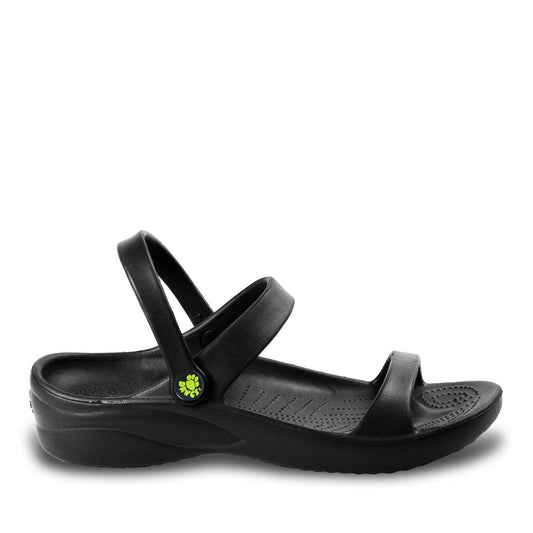 Women's 3-Strap Sandals - Black by DAWGS USA