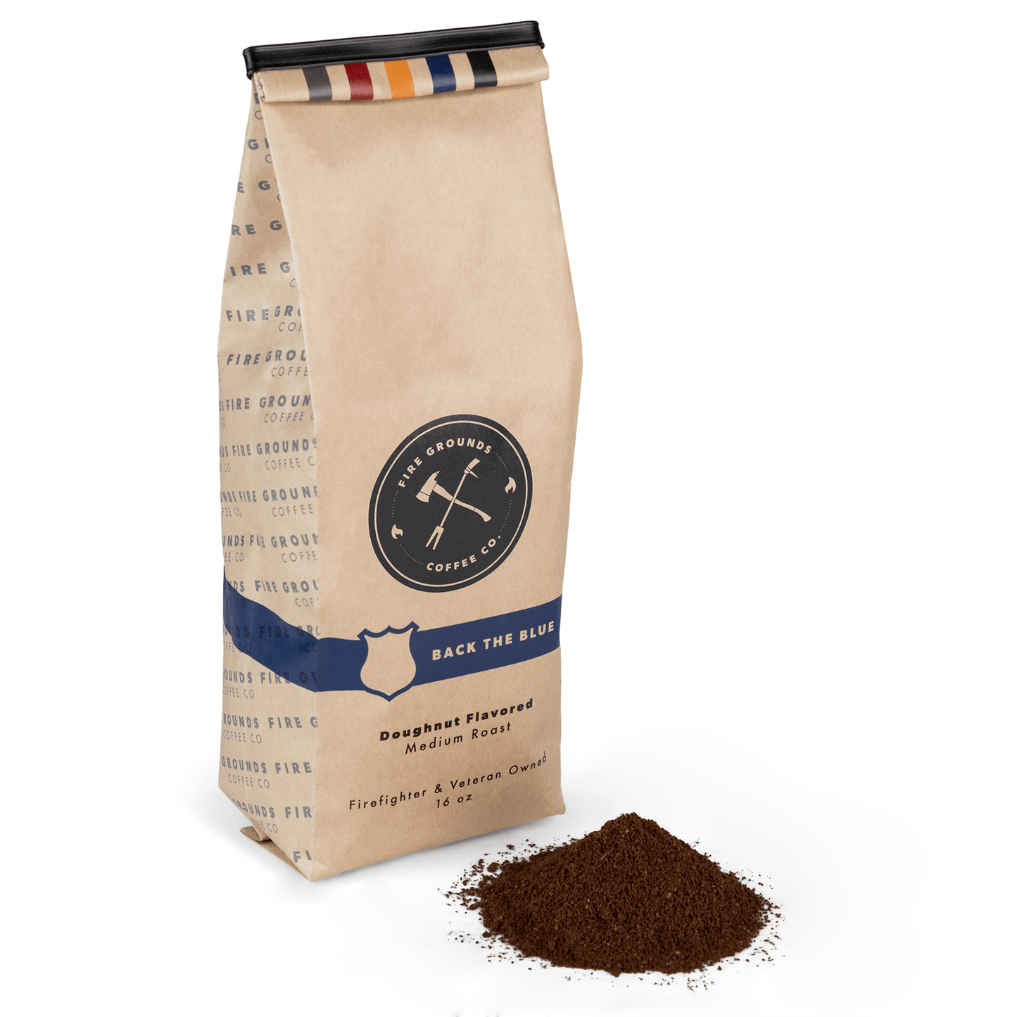 BACK THE BLUE (DOUGHNUT FLAVORED MEDIUM ROAST) by Fire Grounds Coffee Company - The Hammer Sports