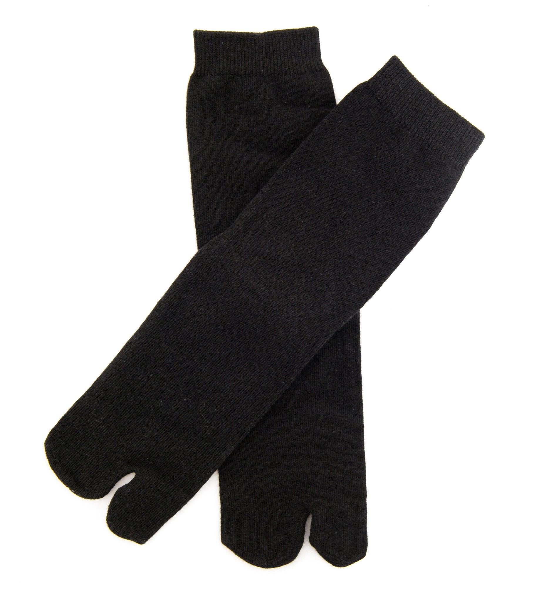 1 Pair - V-Toe Flip Flop Tabi Socks - Black Solid by V-Toe Socks, Inc - The Hammer Sports