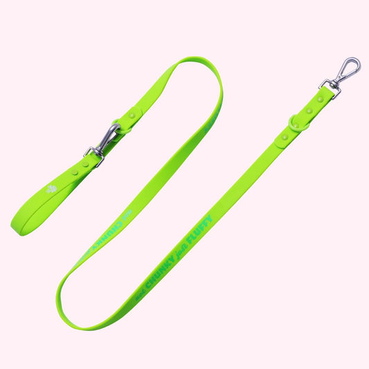 "Not Chunky Just Fluffy" Lime Green Leash