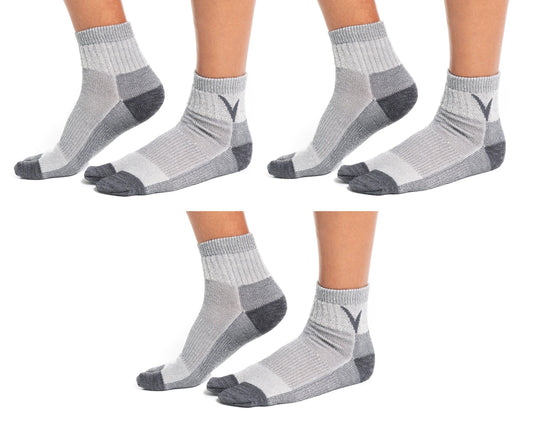 3 Pairs Wool Light Grey For Hiking Or Casual Flip-Flop VToe Tabi Socks by V-Toe Socks, Inc - The Hammer Sports