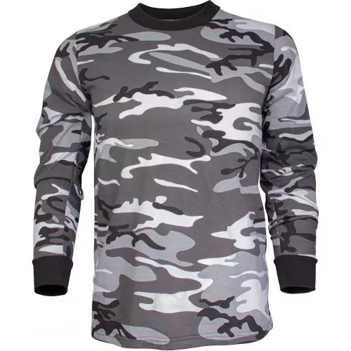 Men's Long Sleeve T-Shirt - Urban Camo 2XL