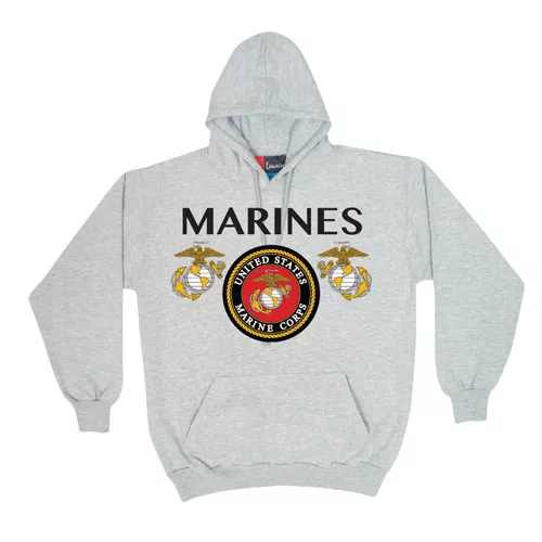 Marines Seal Pullover/Hooded Grey - Small