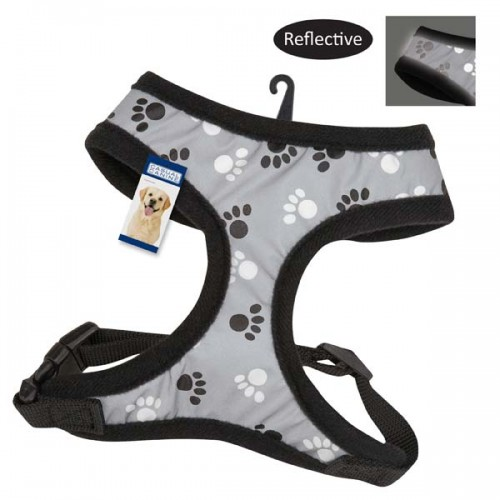 Casual Canine Reflective Pawprint Harnesses