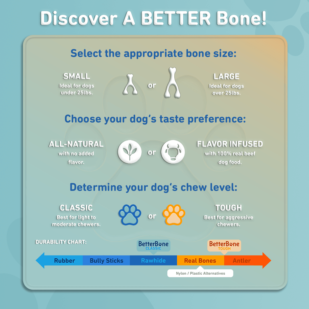 BetterBone CLASSIC | All Natural, Food-Grade, Eco-Friendly Softer Than Nylon Chew Toy by The Better Bone Natural Dog Bone - The Hammer Sports