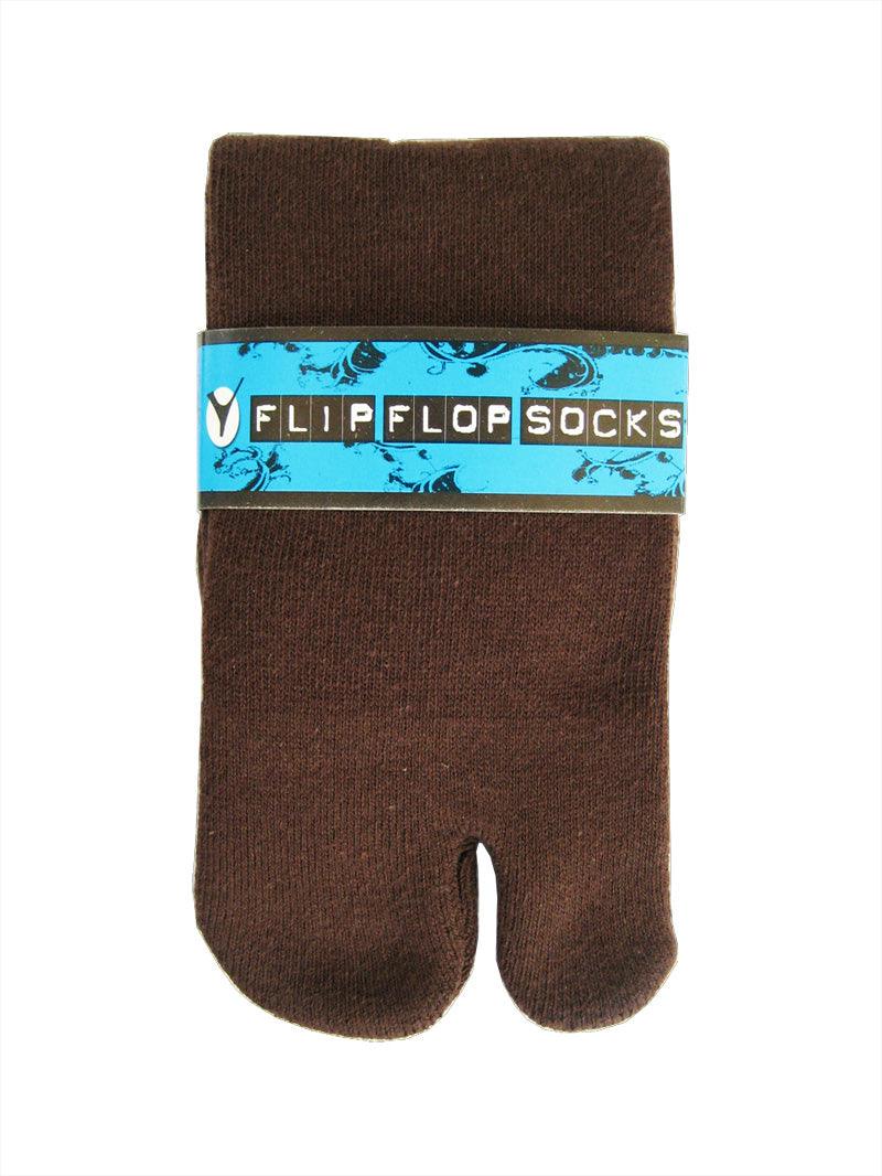 Thicker V-Toe Athletic or Casual Brown Flip-Flop Tabi Socks Cotton Blend Comfortable Stylish - Ankle Socks by V-Toe Socks, Inc - The Hammer Sports