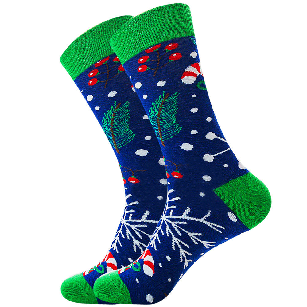 Men's socks Santa Claus Elk Men's Tube Socks Trendy Cotton Socks