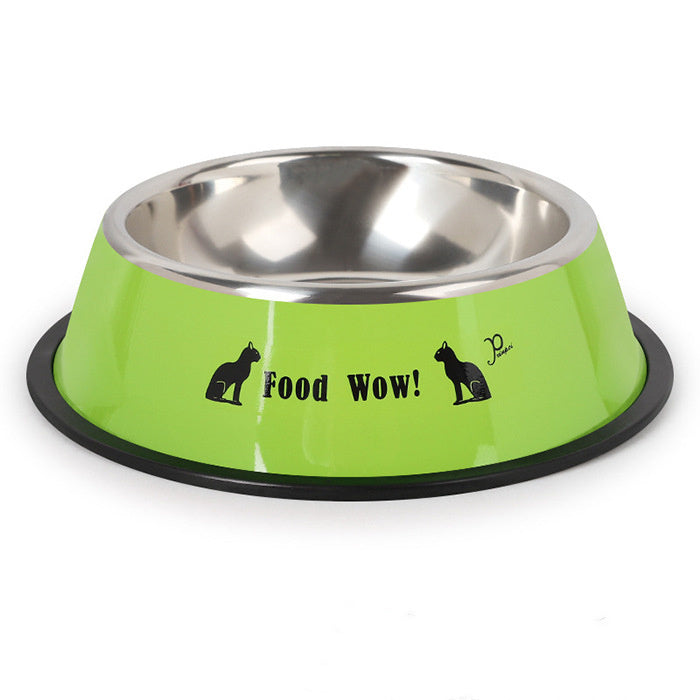 Stainless steel dog bowl