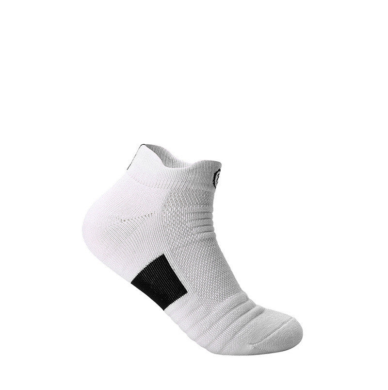 Elite Socks Men's Socks Sports Socks Low Cut Short Tube Basketball Socks Thick Towel Bottom Boat Socks Sweat-absorbent Running Tube