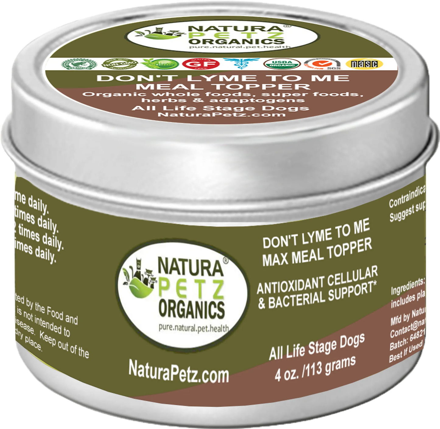 Don'T Lyme To Me Max Meal Topper* Antioxidant Cellular & Bacterial Support* Dogs & Cats*