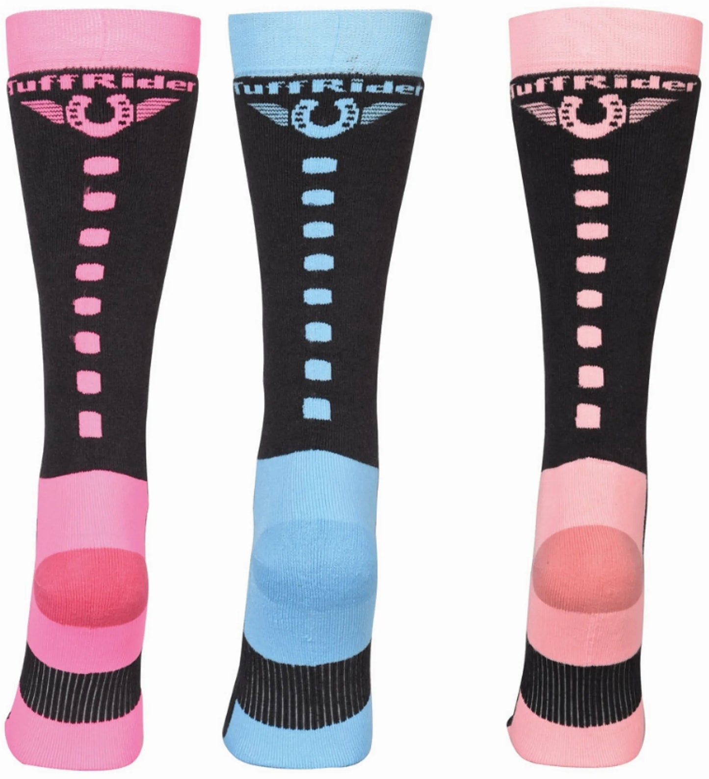 TuffRider Ladies Neon Winter Thermal Knee Hi Socks - 3 Pack