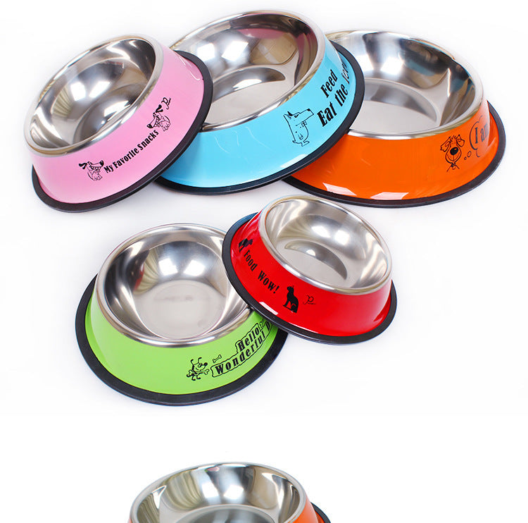 Stainless steel dog bowl