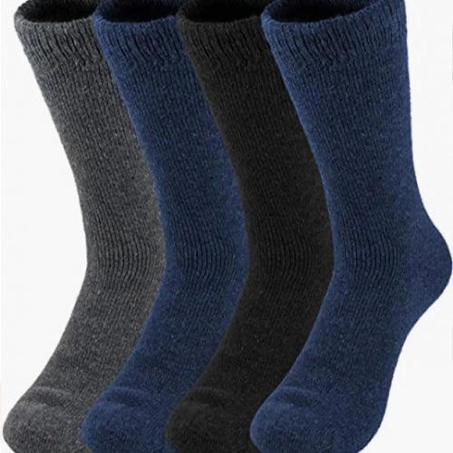 Men's Thermal Insulated Socks - Warm, Fuzzy, for Extreme Cold Weather, Pack of 6 Pairs