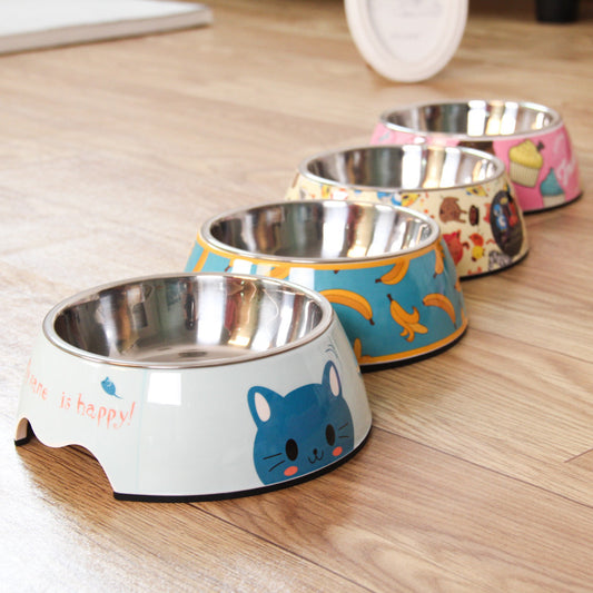 Stainless steel dog bowl