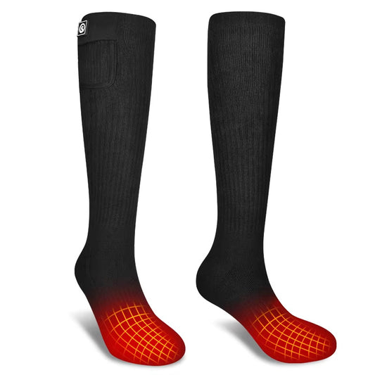 Men's Sporty Knitted Electric Heating Socks  Far Infrared Fiber Heating Elements Anti-Slip Design Warm Cotton Spandex