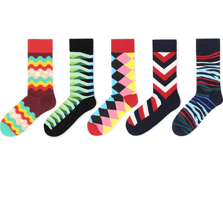 New classic striped socks men's street socks personality skateboard cotton socks