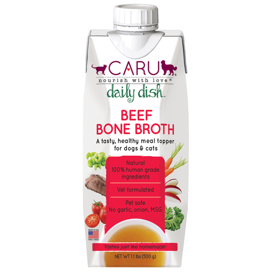 CARU Daily Dish Beef Bone Broth for Dogs & Cats