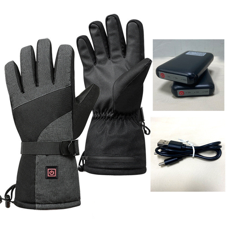 Men's And Women's Outdoor Cycling Heated Warm Gloves