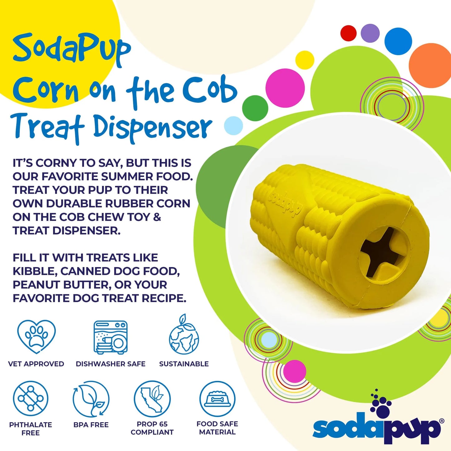 SodaPup Corn on the Cob Treat Dispenser