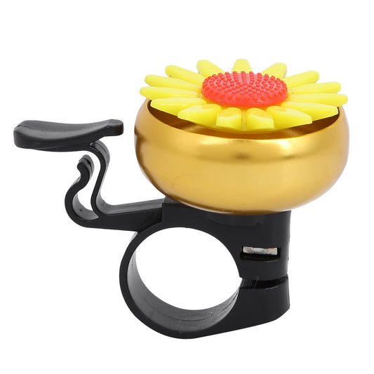 Quality Ultralight Bicycle Bike Flower Decor Bell Cute Looking Clear Sound(yellow)