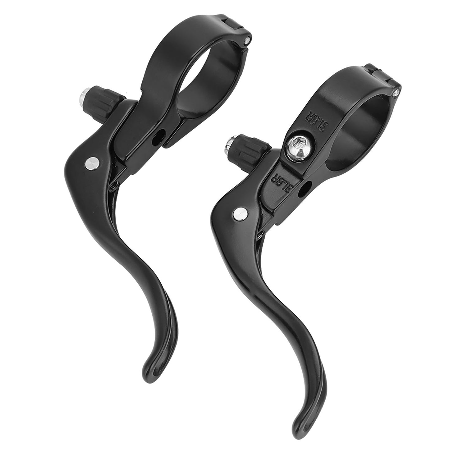 1 Pair Lightweight Aluminum Alloy Road Bike Bicycle Brake Lever Set 31.8mm Accessory(Black)