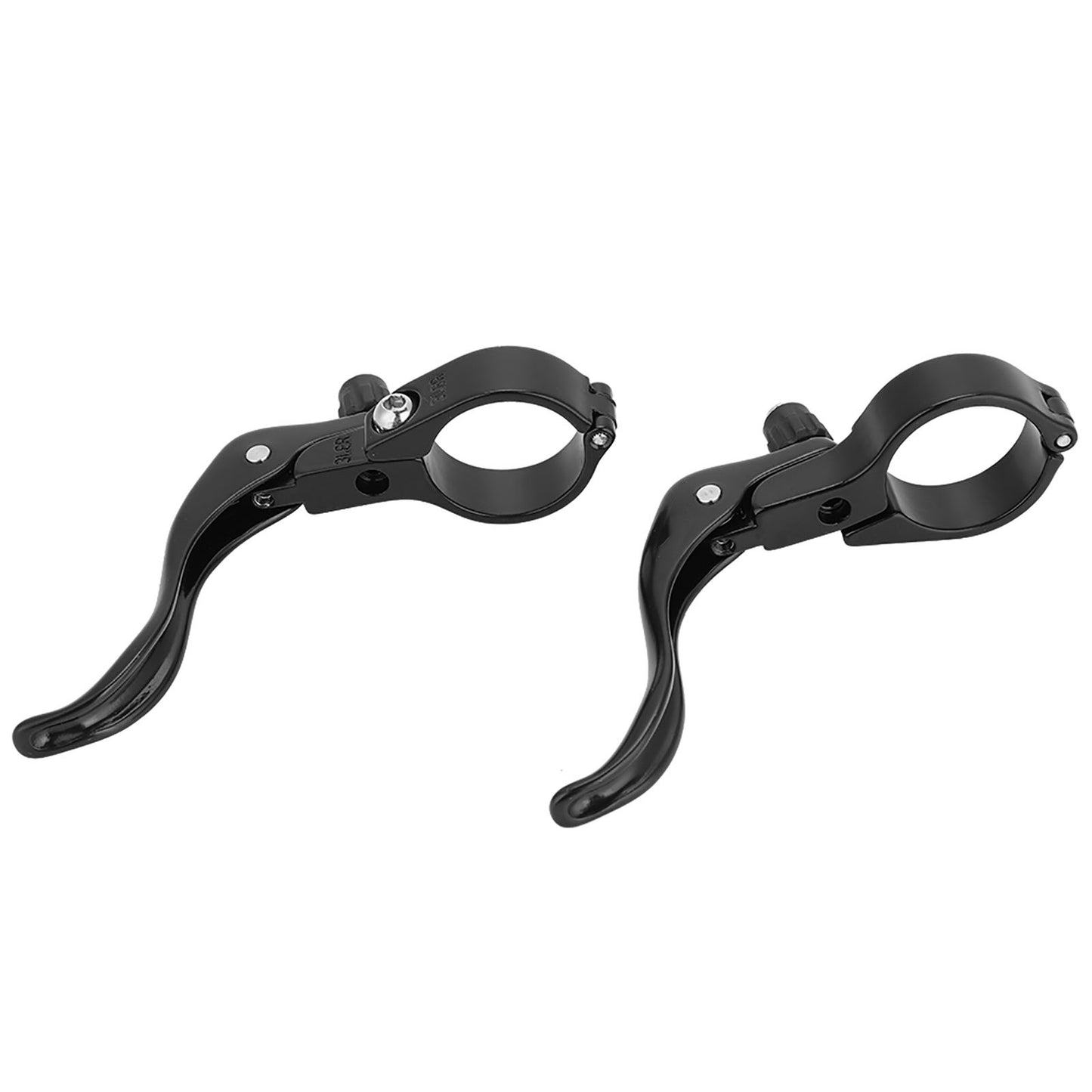 1 Pair Lightweight Aluminum Alloy Road Bike Bicycle Brake Lever Set 31.8mm Accessory(Black)