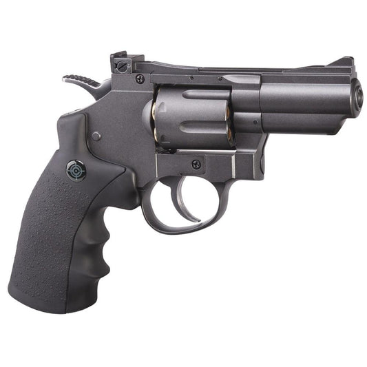 Crosman CO2 Powered Dual Ammo Full Metal Snub Nose Air Revolver .177 cal - Black/Grey