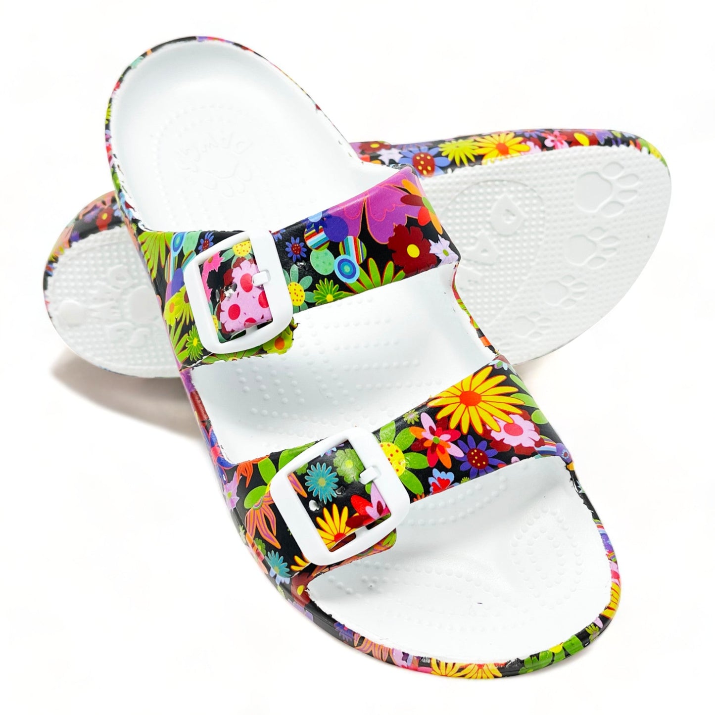 Women's PAW Print Adjustable 2-Strap Sandals by DAWGS USA