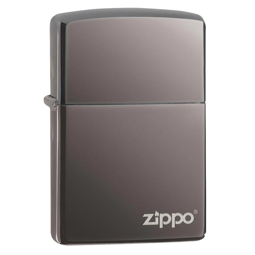 Zippo Windproof Lighter Black Ice Finish W/zippo Logoclassic Case