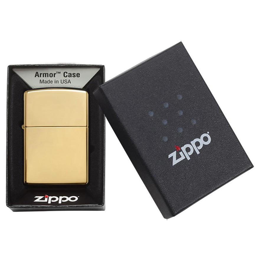 Zippo Windproof Lighter Armor (1.5 Times Thicker)  High Polish Brass