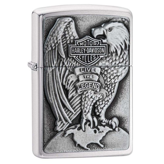 Zippo Windproof Lighter Harley-davidson Eagle Wings Live The Legend