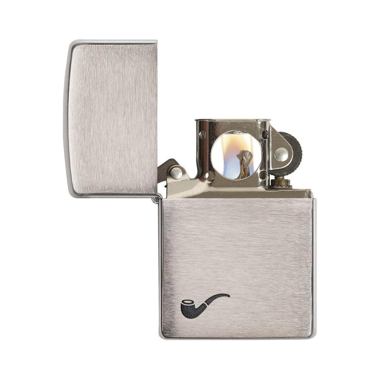 Zippo Windproof Lighter Pipe Lighter Brushed Chrome