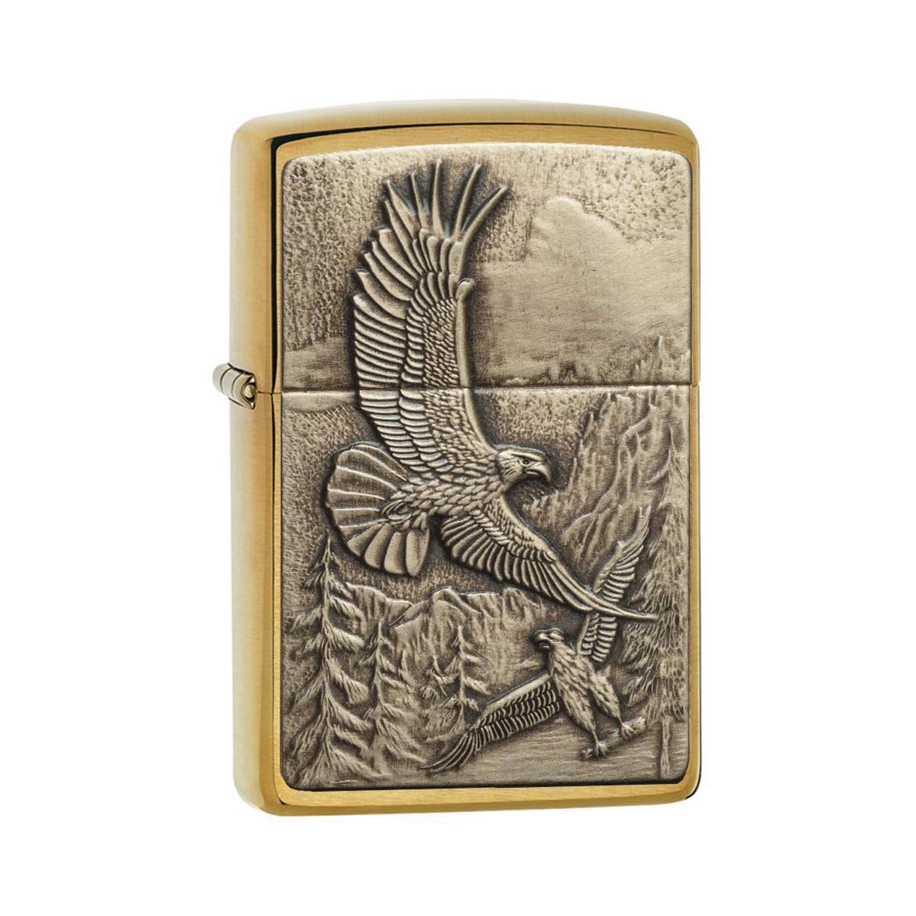 Zippo Windproof Lighter Soaring Eagles Emblem