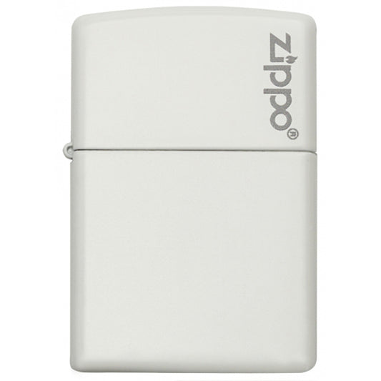 Zippo Windproof Lighter Classic White Matte Zippo Logo