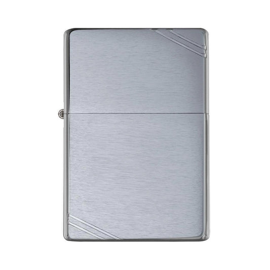 Zippo Windproof Lighter Brushed Chrome Vintage With Slashes