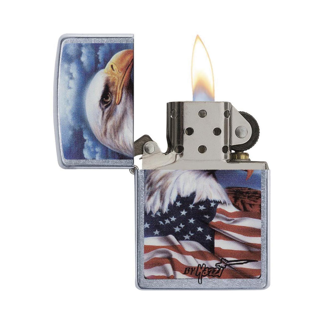 Zippo Windproof Lighter Mazzi - Freedom Watch Street Chrome