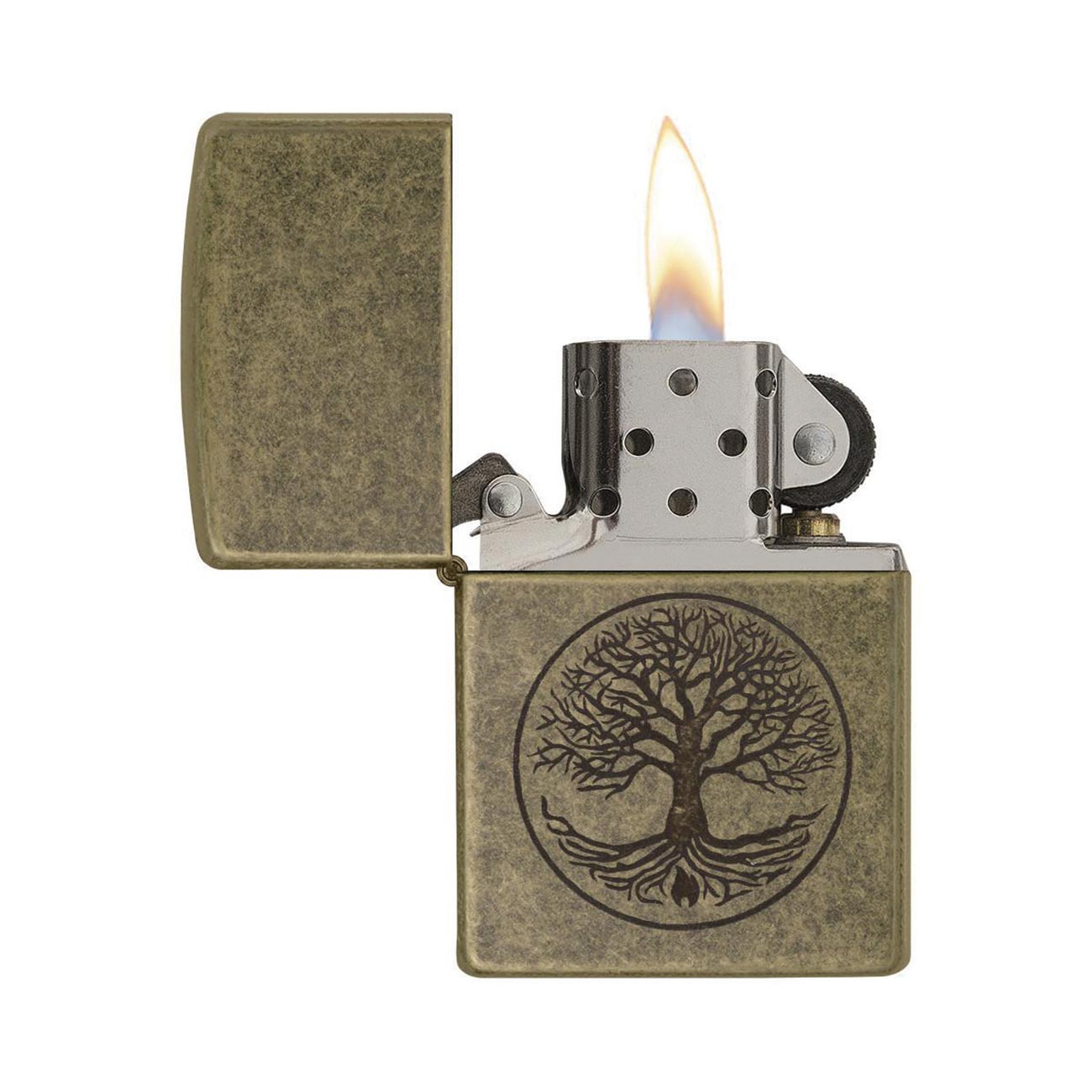 Zippo Windproof Lighter Tree Of Life Antique Brass Finish