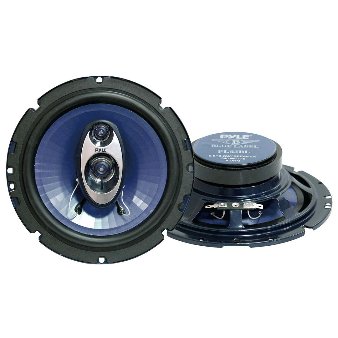 Pyle 6.5" 3-way Speakers - Blue Label Series