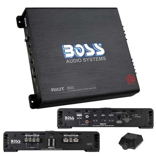 Boss Audio Riot Series Class A/b 2 Channel Amplifier 900w Rms/1200w Max