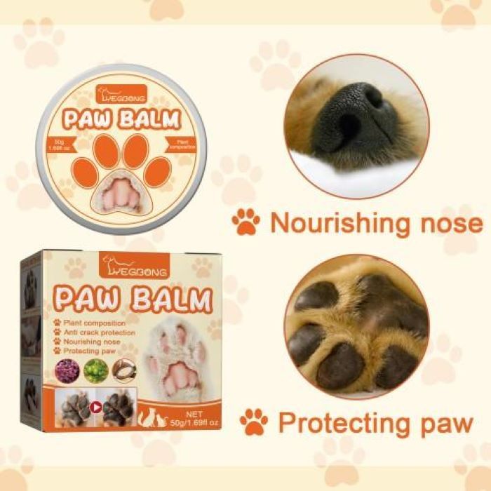 Natural Plant Formula Pet Paw Balm For Cats And Dogs, Softens Dry Paw Pads, Lick-Proof, 1.7 Oz Paw Balm