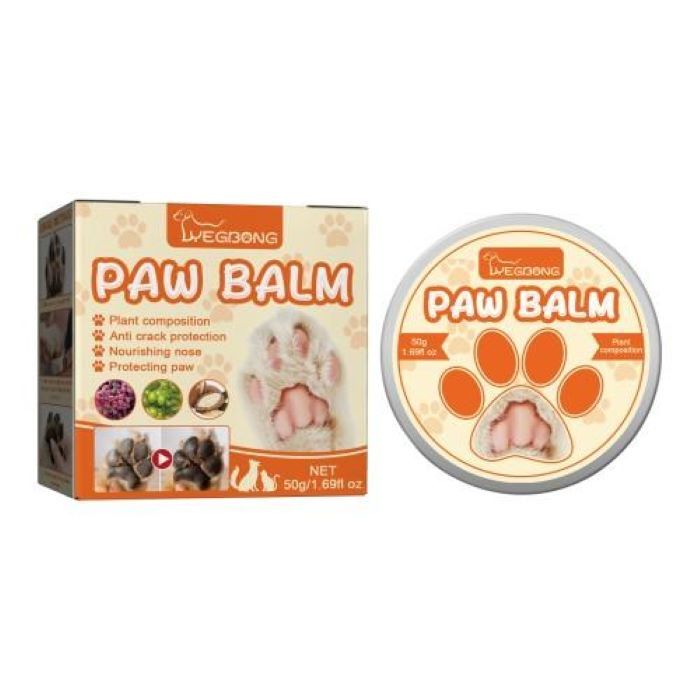 Natural Plant Formula Pet Paw Balm For Cats And Dogs, Softens Dry Paw Pads, Lick-Proof, 1.7 Oz Paw Balm