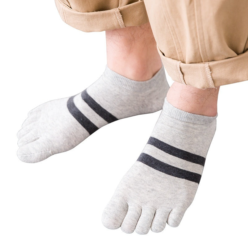 Toe Socks Men's Thin Moisture Wicking Breathable Ankle Socks