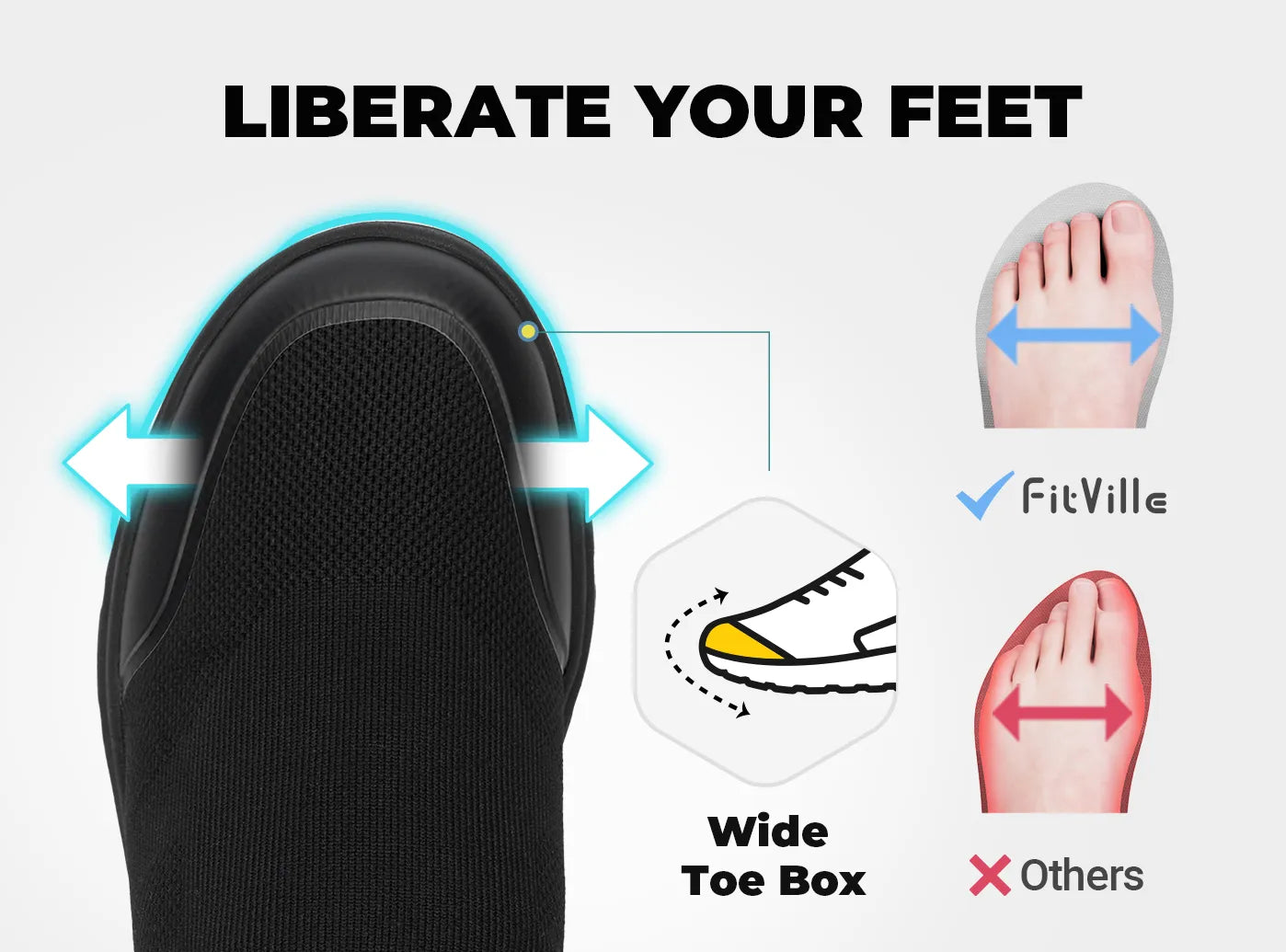 FitVille Men's BriskWalk Recovery Slip-On Shoes by FitVille