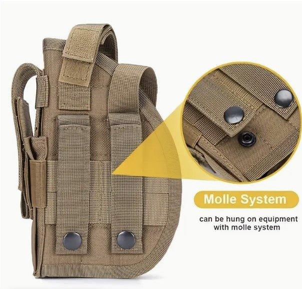 Universal Gun Holster Tactical Right Hand Molle Pistol Holster Magazine Pouch - The Hammer Sports